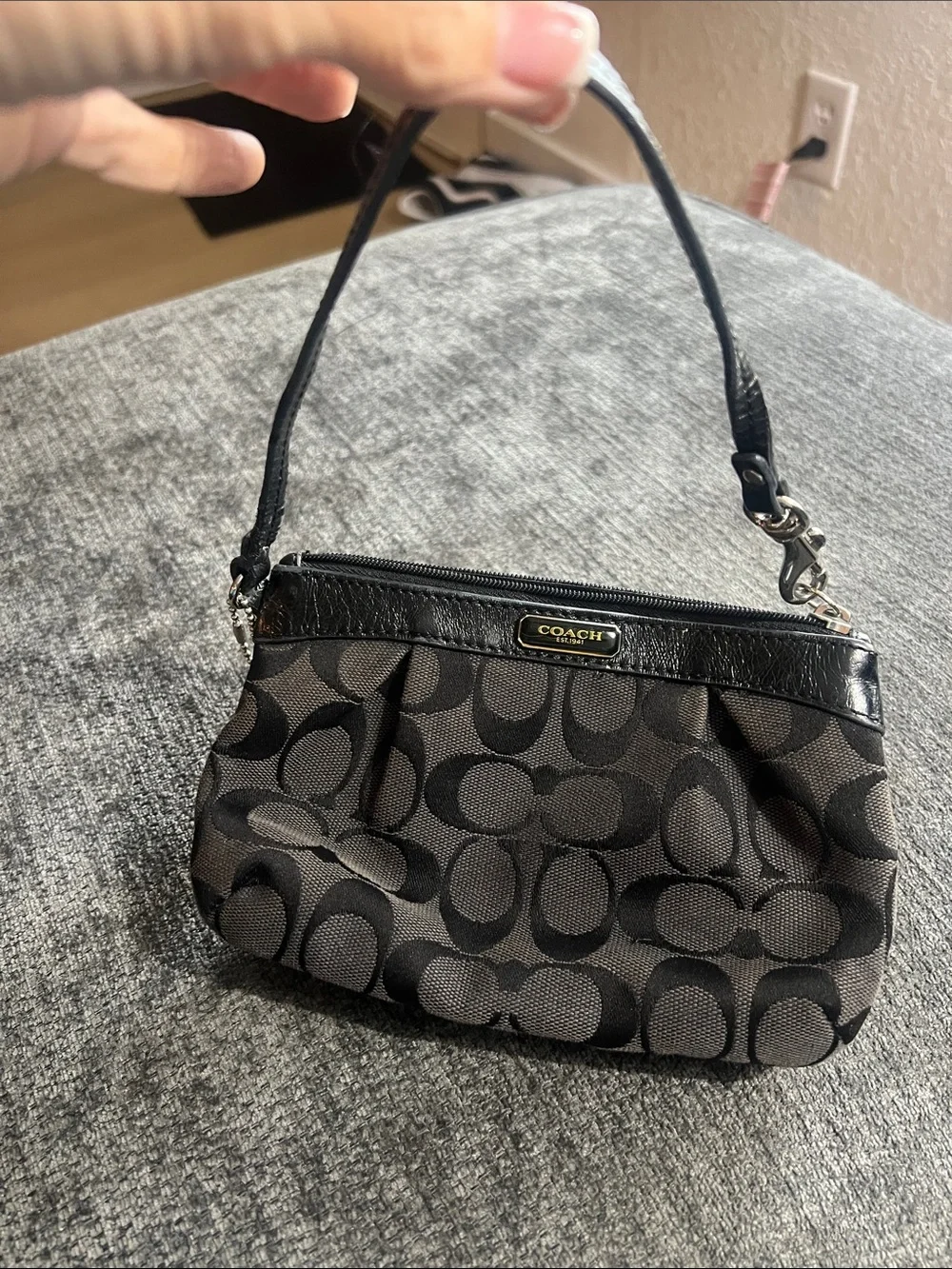 Coach signature wristlet
